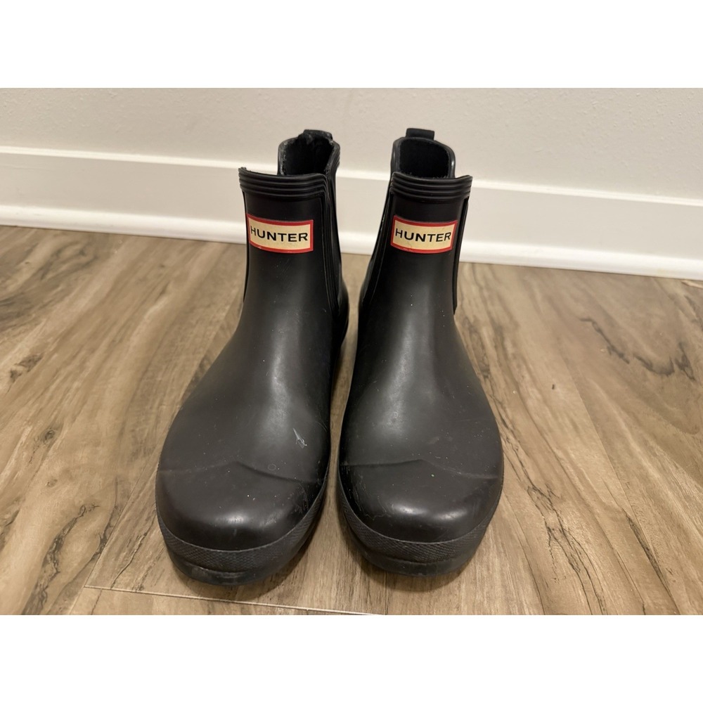Hunter Women's Original Chelsea Waterproof Rain Boots, Black, Size 8 Matte - Picture 3 of 16